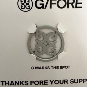 G/FORE Grey Metal Golf Ball Marker with Signature Emblem